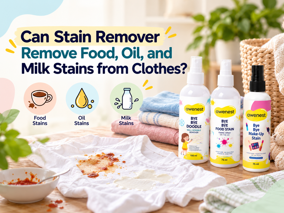 Can Stain Remover Remove Food, Oil, and Milk Stains from Clothes?