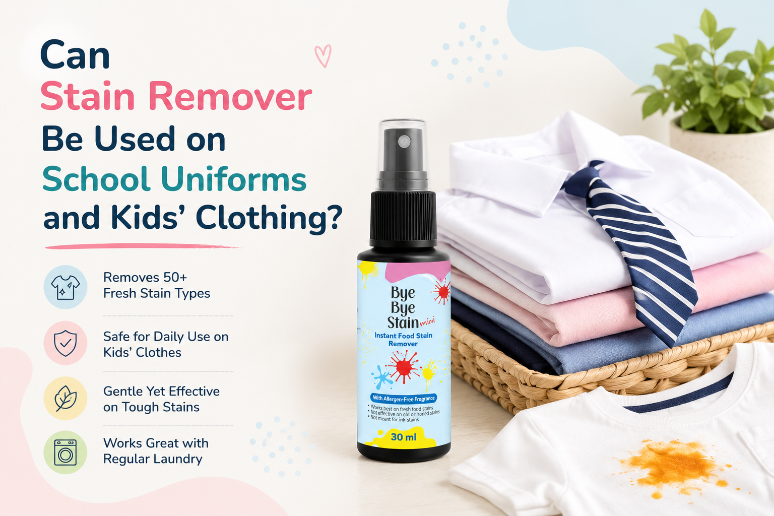 Can Stain Remover Be Used on School Uniforms and Kids’ Clothing