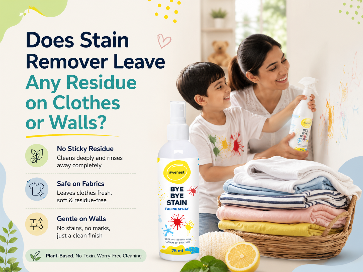Does Stain Remover Leave Any Residue on Clothes or Walls