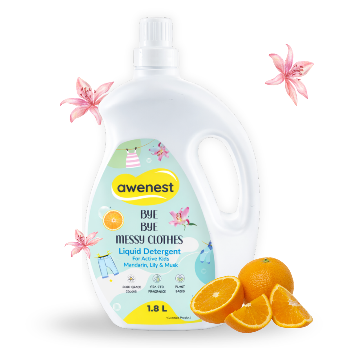 Laundry Liquid Detergent | Biomatic+ Natural, Plant-based | Top and Front Load | Organic, Herbal | Removes Tough Stains | Long Lasting Fragrance