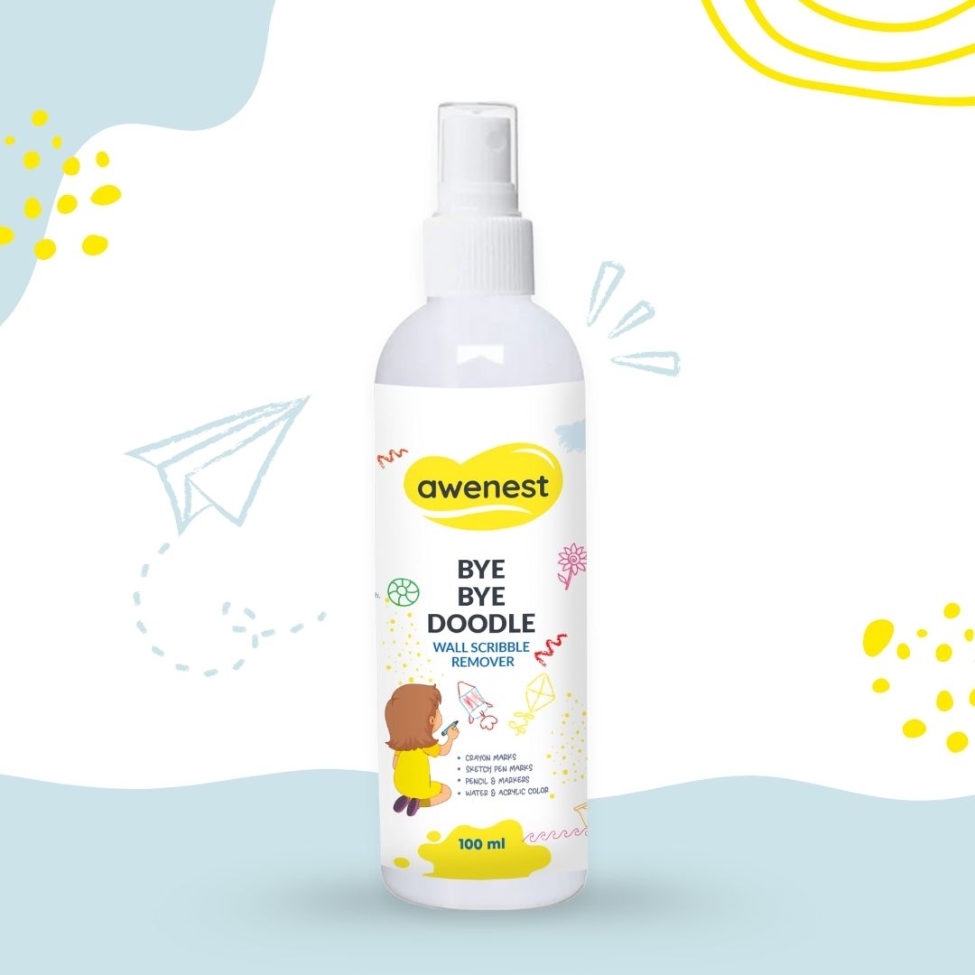 Bye Bye Doodle - Wall Scribble Remover, works on crayon, pen, sketch pen marks awenest