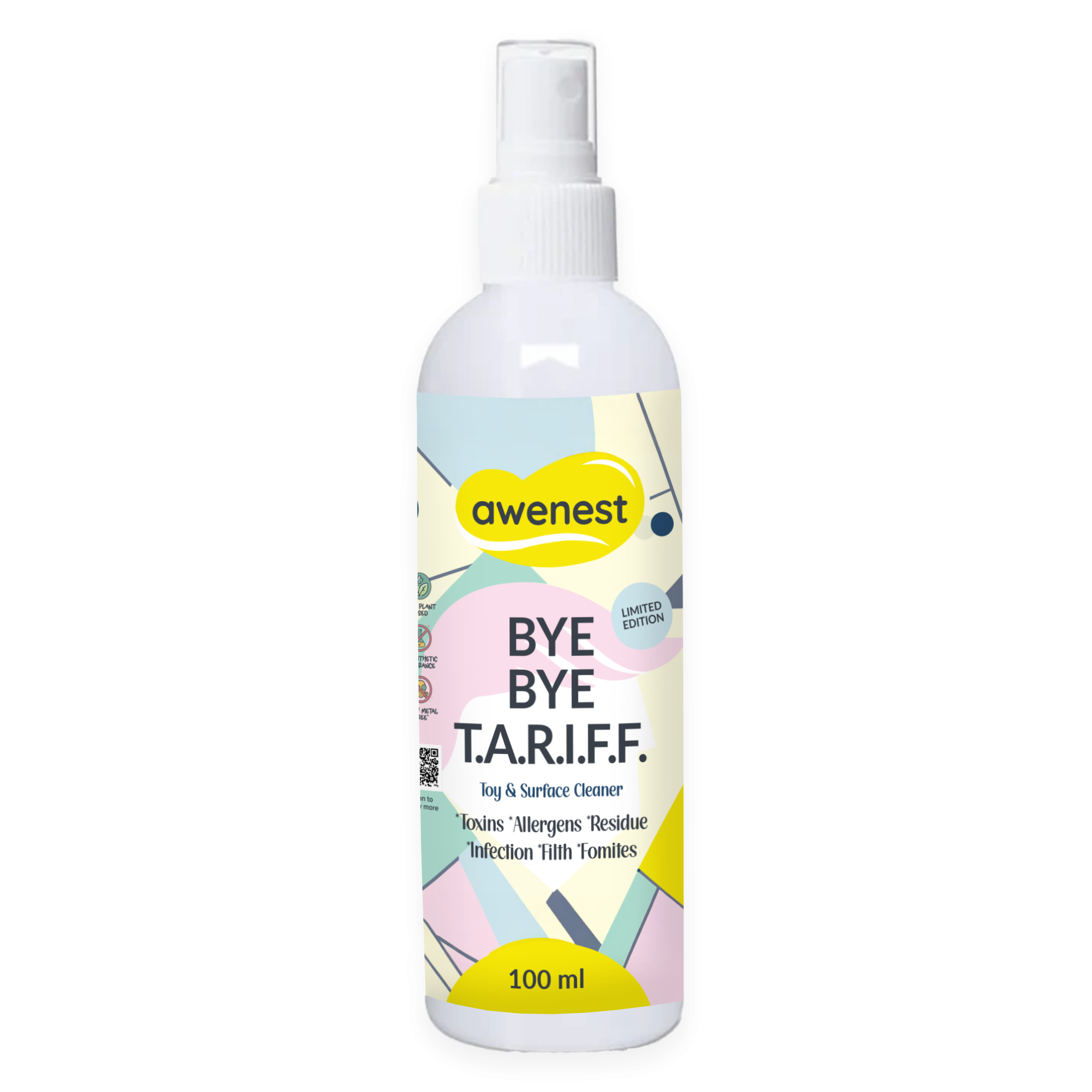 Bye Bye Tariff - Limited Edition Toy Cleaner Spray - 100% Plant Based, Dermatologically Tested