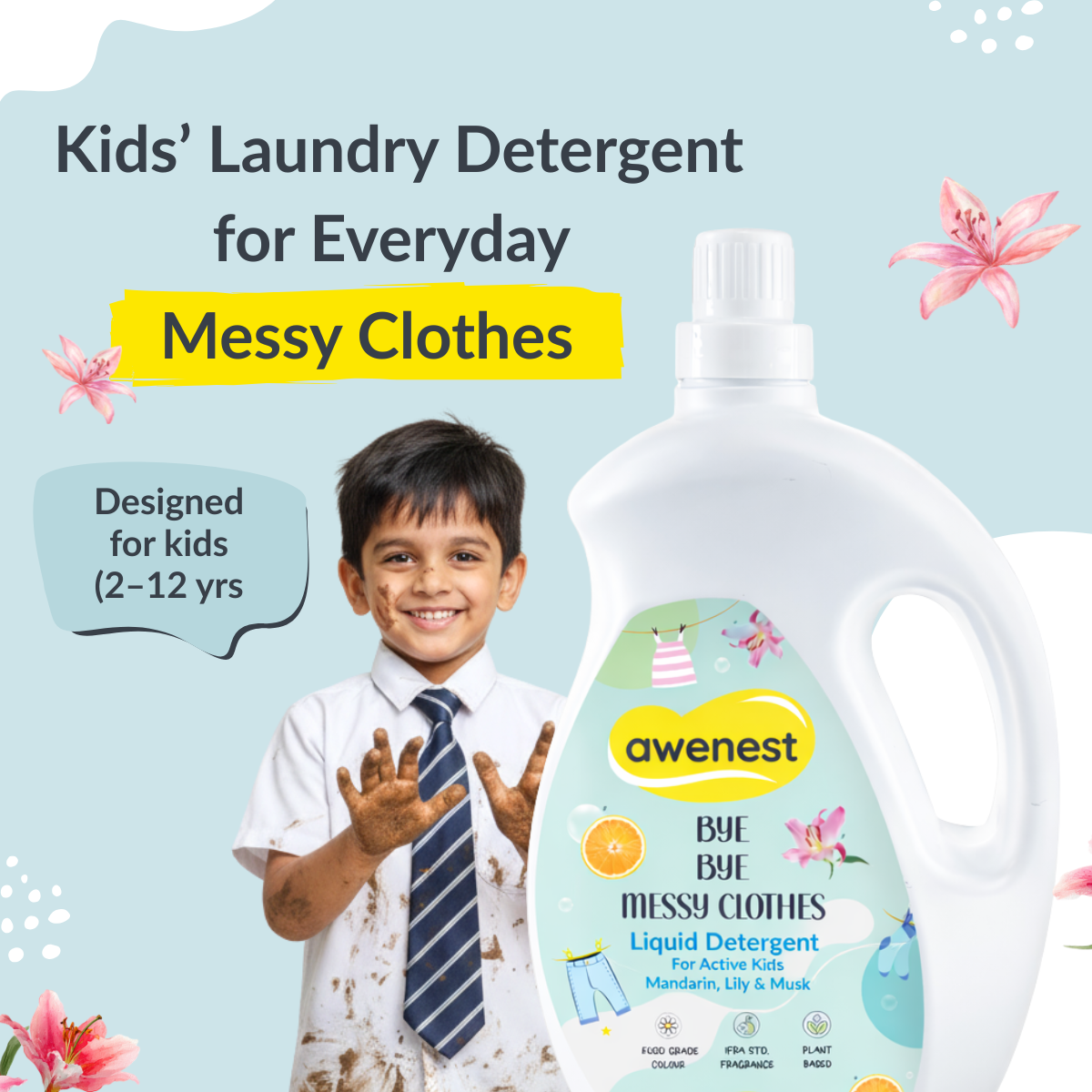 Laundry Liquid Detergent | Biomatic+ Natural, Plant-based | Top and Front Load | Organic, Herbal | Removes Tough Stains | Long Lasting Fragrance