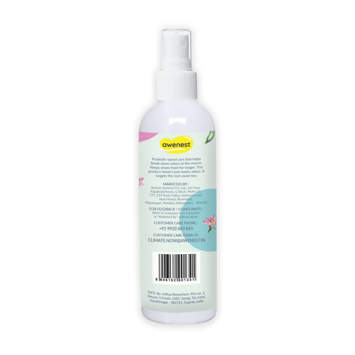 Bye Bye Smelly Shoes Spray | Probiotic Odour Control | Eliminates Shoe Odour at Source | Allergen-Free Fragrance | For Kids & Adults | 75 ml