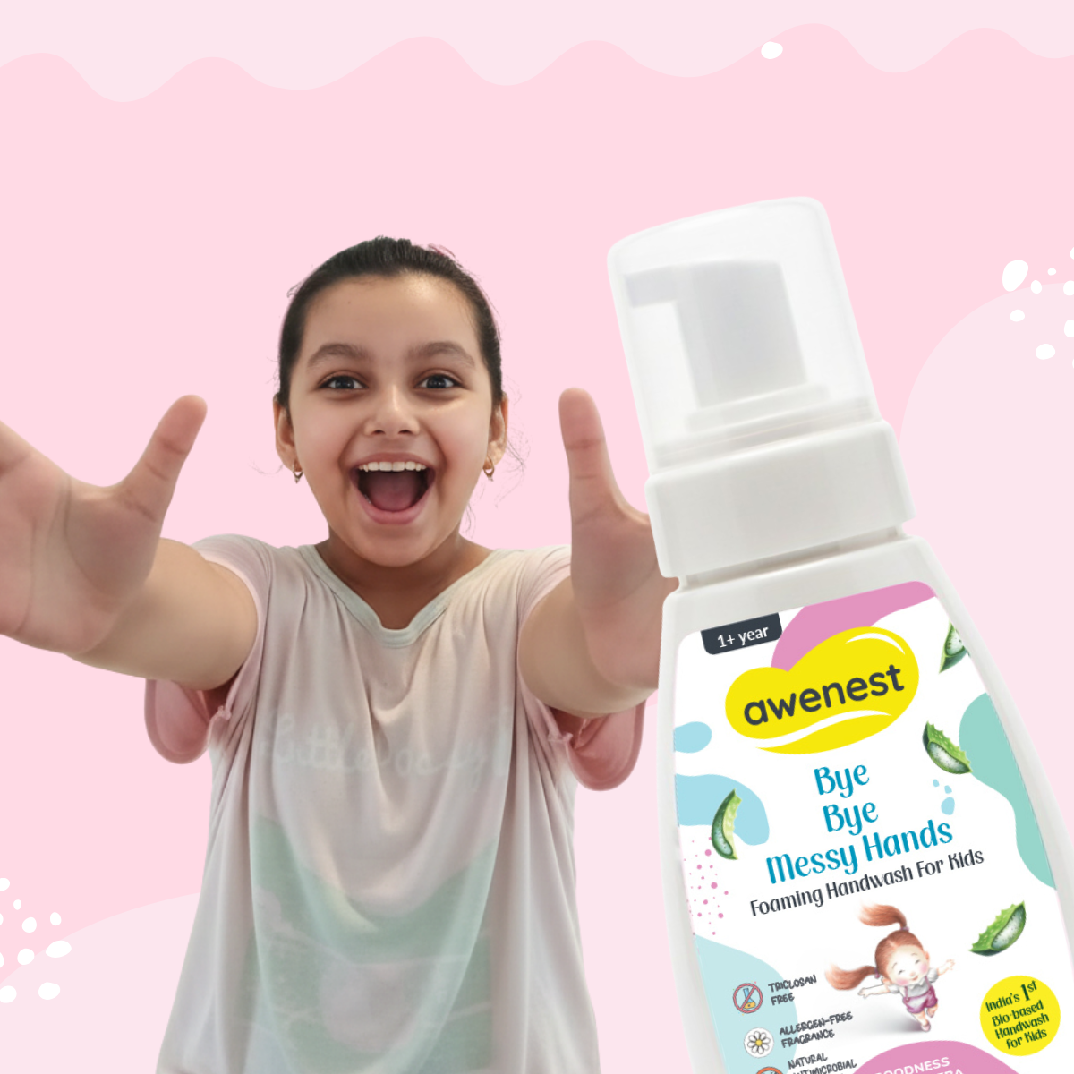 Kids Foaming Handwash - Bio-Based, Gentle, Triclosan-Free awenest