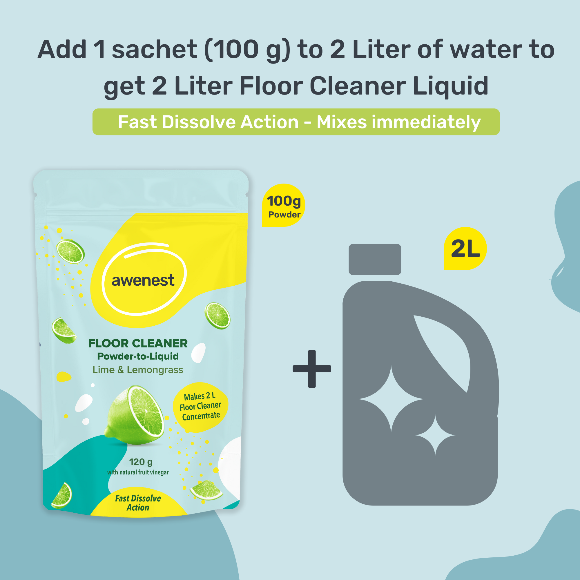 Plant-based Powder to Liquid Floor Cleaner
