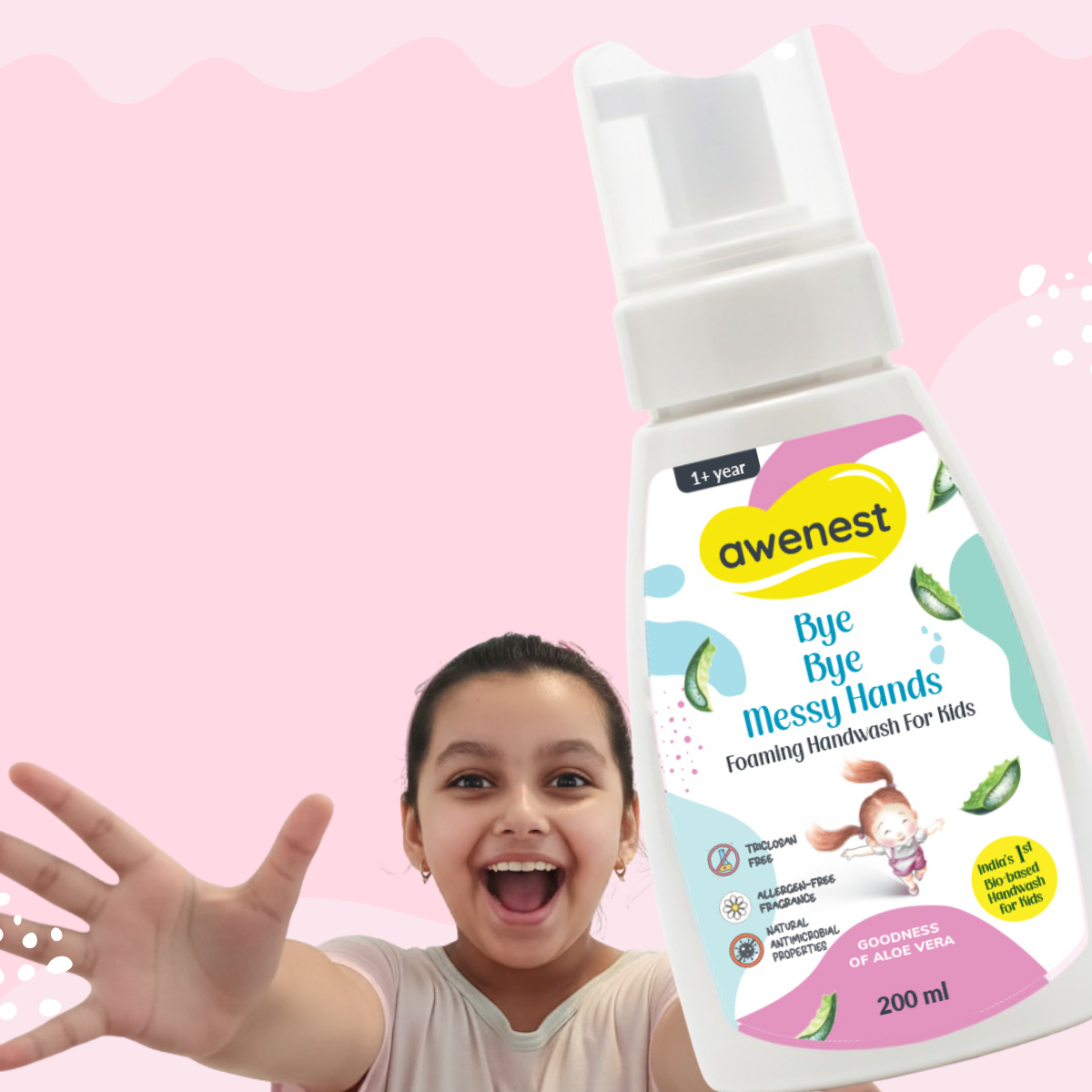 Kids Foaming Handwash - Bio-Based, Gentle, Triclosan-Free awenest