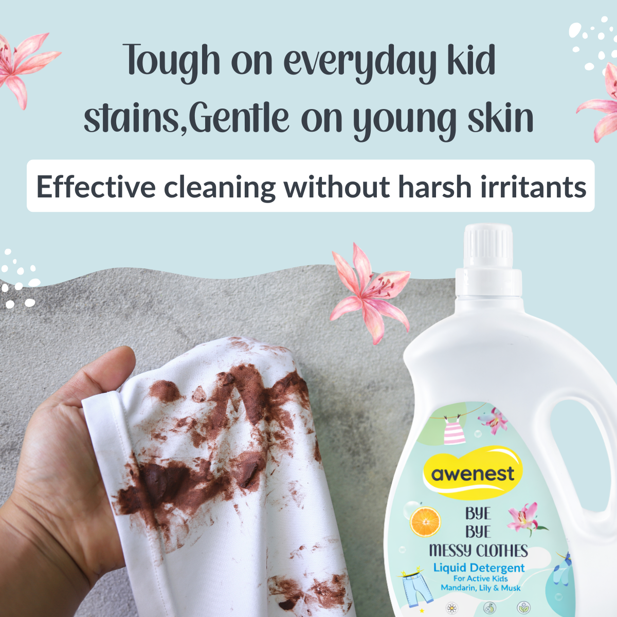 Laundry Liquid Detergent | Biomatic+ Natural, Plant-based | Top and Front Load | Organic, Herbal | Removes Tough Stains | Long Lasting Fragrance