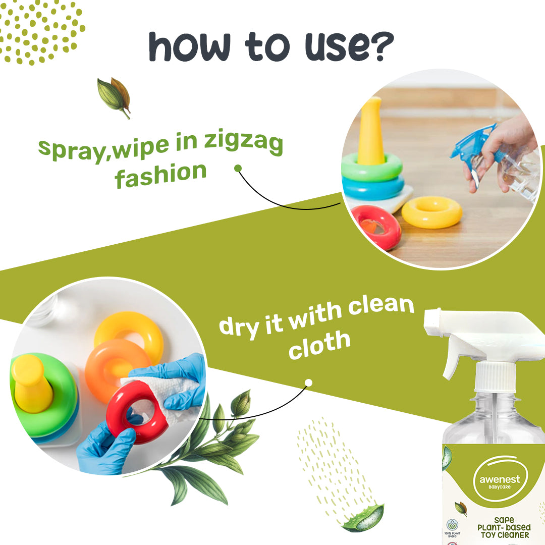 how to use awenest baby toy and surface cleaner