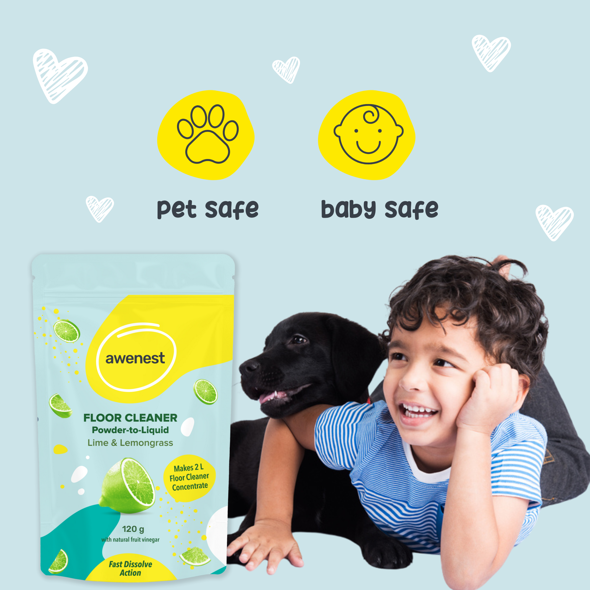 Plant-based Powder to Liquid Floor Cleaner