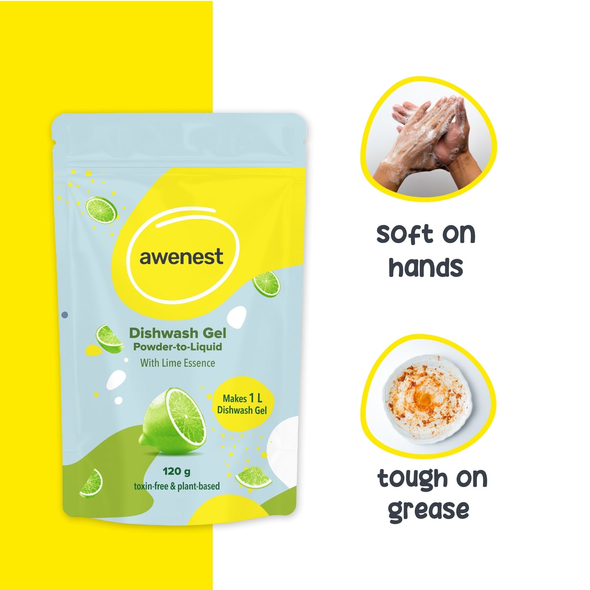 Concentrated Powder to Liquid Dishwash