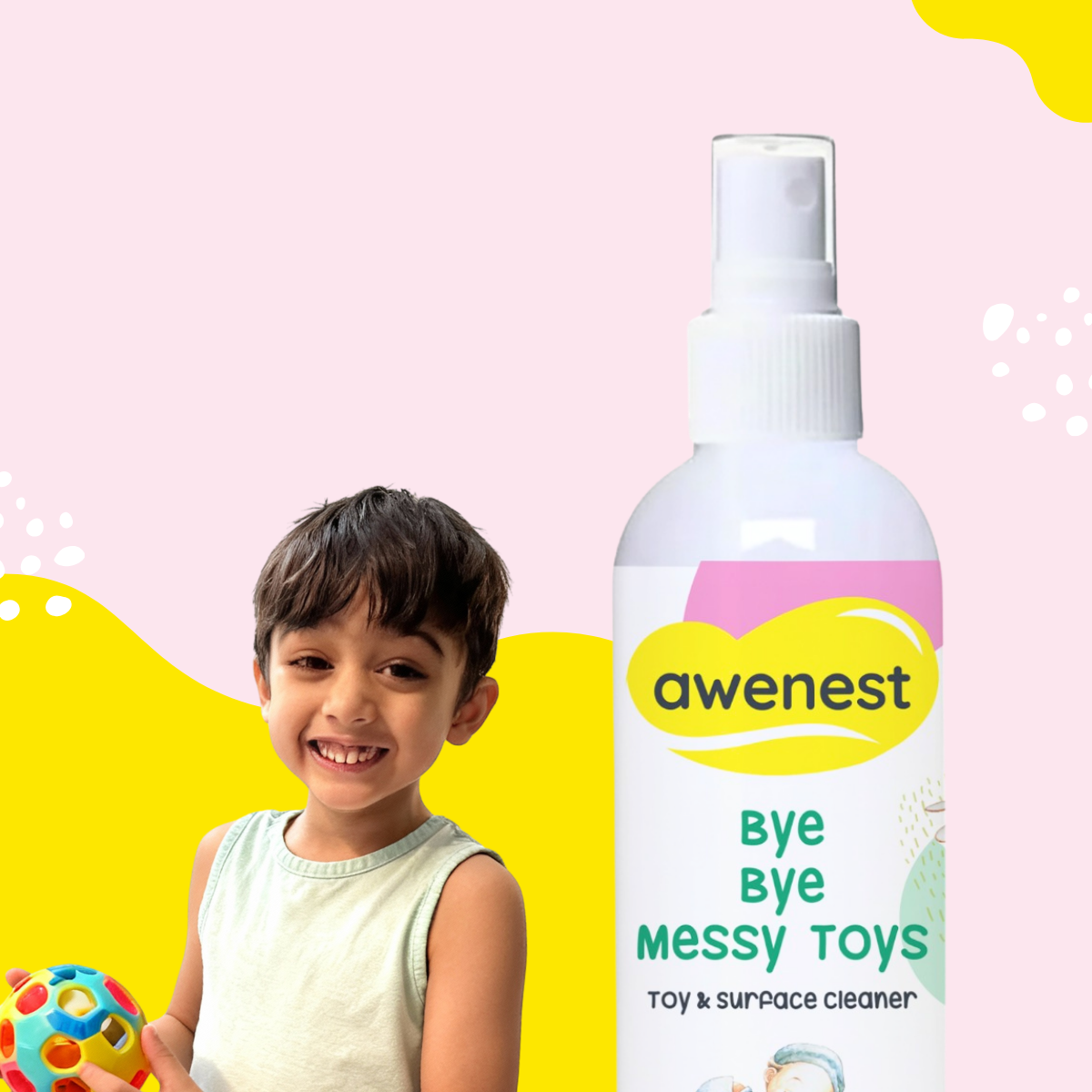 Non Toxic Baby Toy Cleaner Spray - 100% Plant Based awenest
