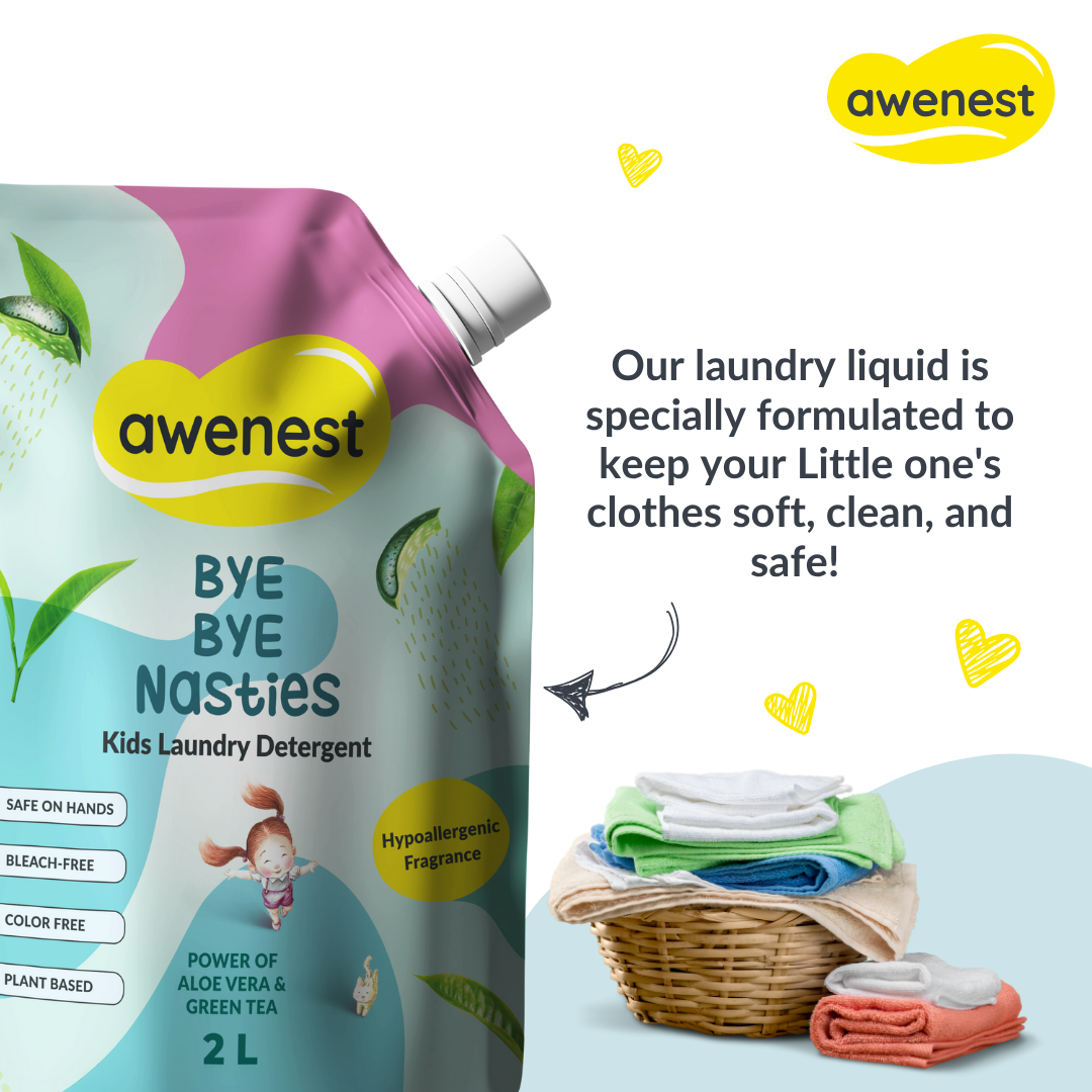 Kids Liquid Detergent - Plant based with Bio Enzymes - 2L awenest