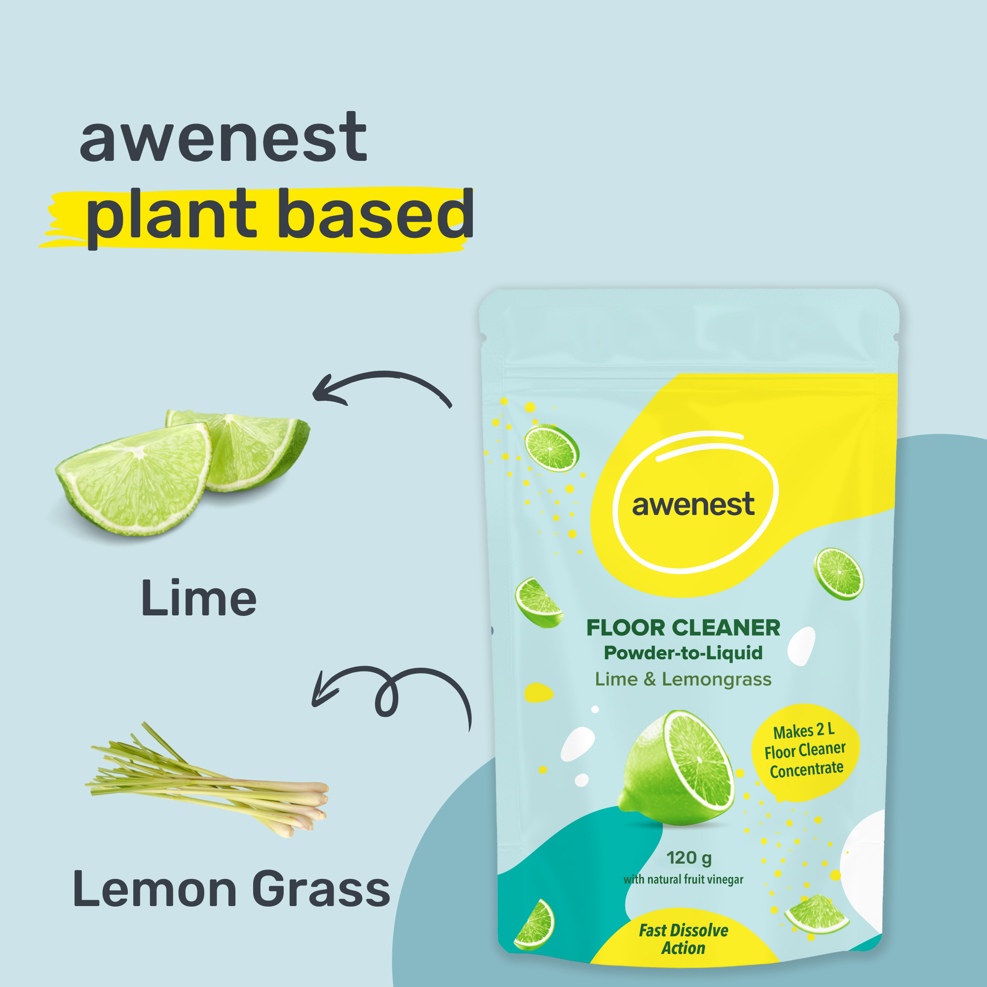 Plant-based Powder to Liquid Floor Cleaner