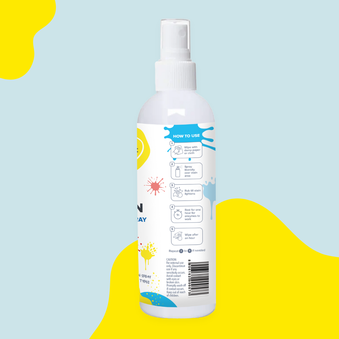 Instant Food Stain Remover Fabric Spray - awenest Bye Bye Food Stain, works on 50+ Food and Blood Stains on-the-go