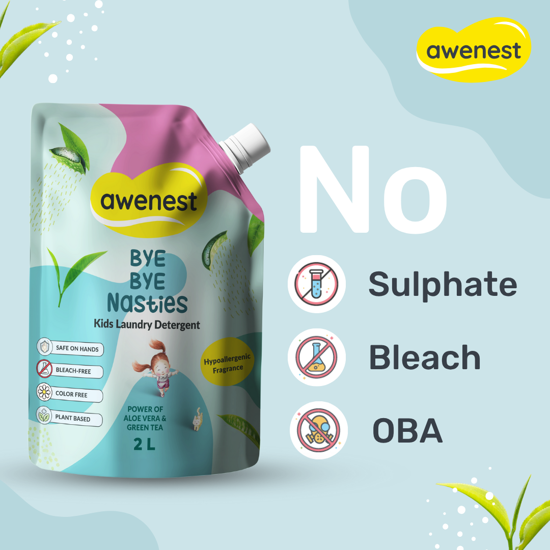 Kids Liquid Detergent - Plant based with Bio Enzymes - 2L awenest