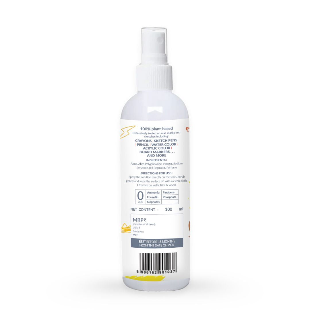 Bye Bye Doodle - Wall Scribble Remover, works on crayon, pen, sketch pen marks