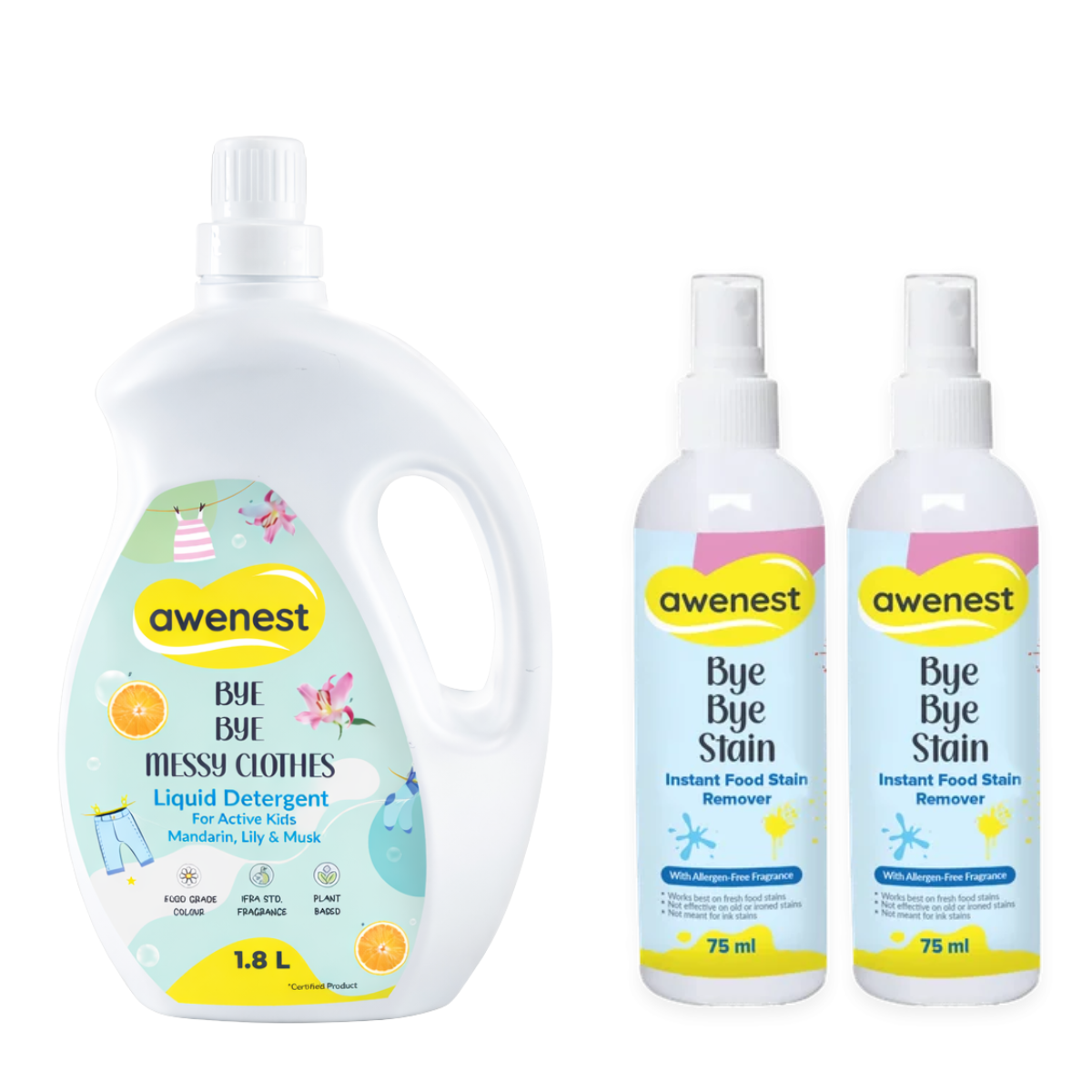 Stain Remover Laundry Combo - Laundry + Instant Food Stain Remover Fabric Spray