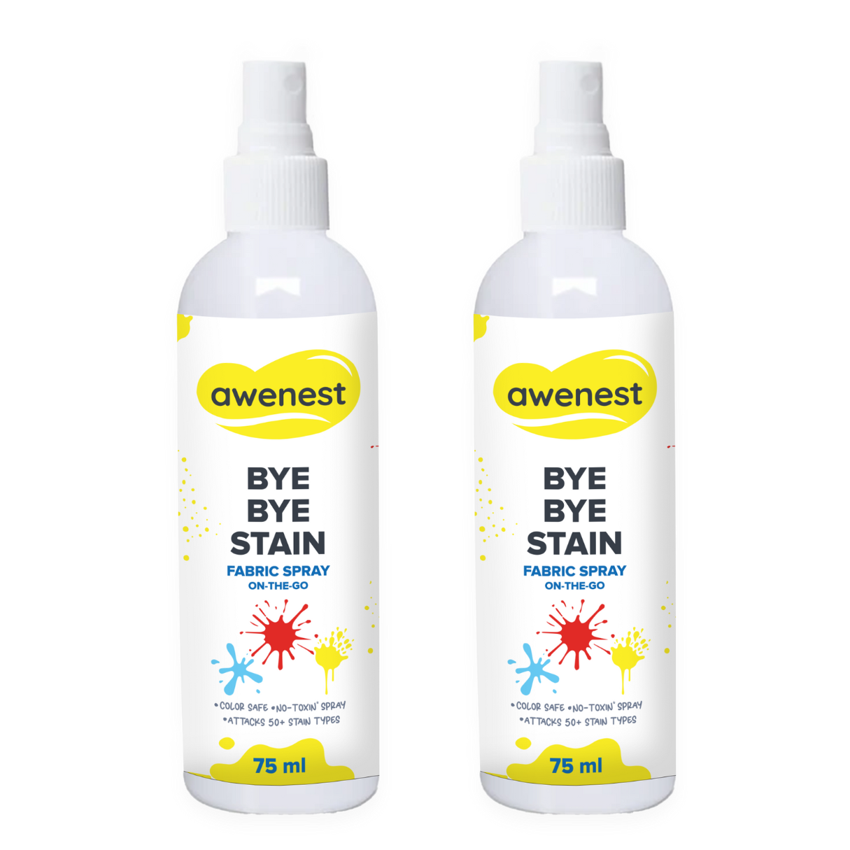 Instant Stain Remover Fabric Spray - awenest Bye Bye Stain, works on 50+ Stains on-the-go