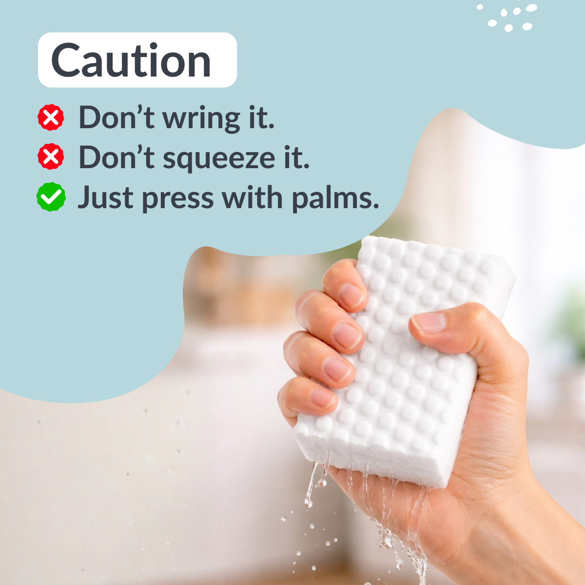 Bye Bye Wall Mess Sponge Eraser | Magic Cleaning Sponge | Removes Crayon, Pencil, Marker & Grease | For Walls, Tiles & Laminates | Pack of 1