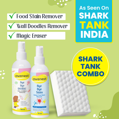 Shark Stain Remover Combo - Bye Bye Stain, Bye Bye Doodle and Magic Eraser Combo