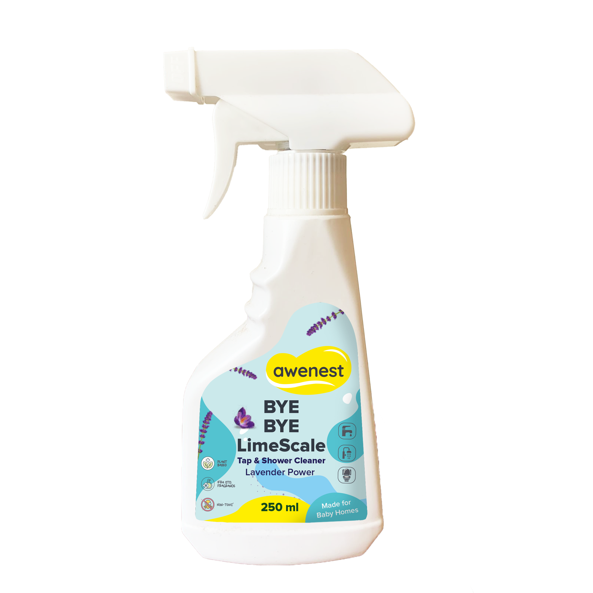 Tap and Shower Cleaner with Orange Power | Tough Limescale Remover for Taps, Showers, Tiles, Electric Kettle | Sulphate-free | Ammonia-free awenest