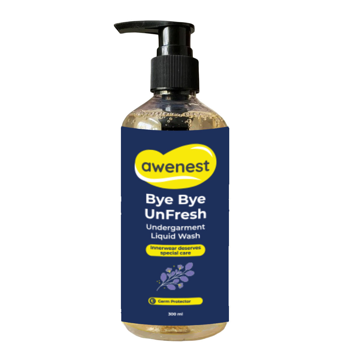 Undergarment Liquid Wash Detergent -Bye Bye UnFresh | Plant-based Bioactives | Geranium and Lavender | Removes Tough Stains | No Toxic Residue | Germ Protection - Combo