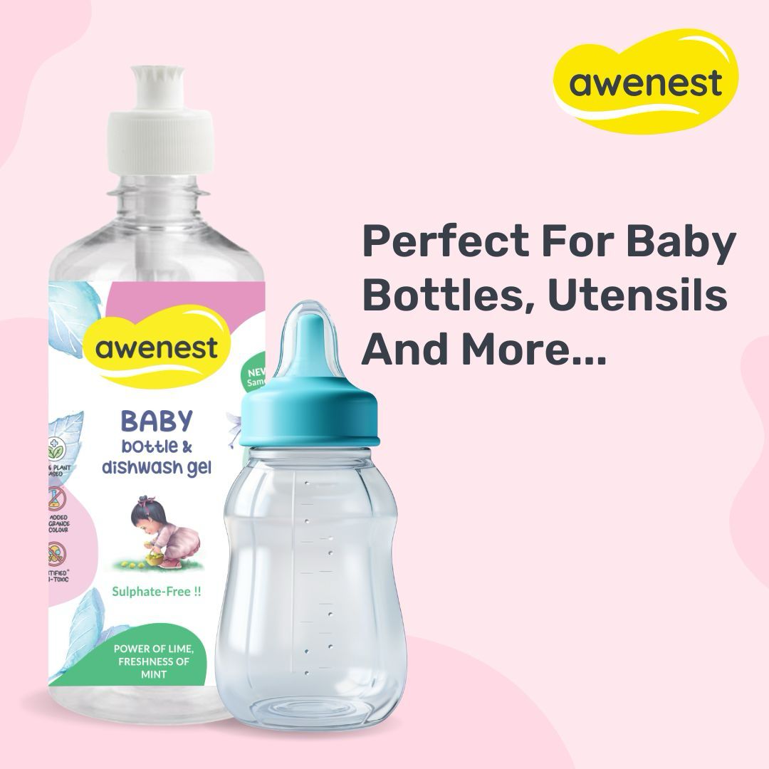 Baby Bottle Cleaner and Dishwashing Liquid - 100% Plant based No-Toxin Awenest-web