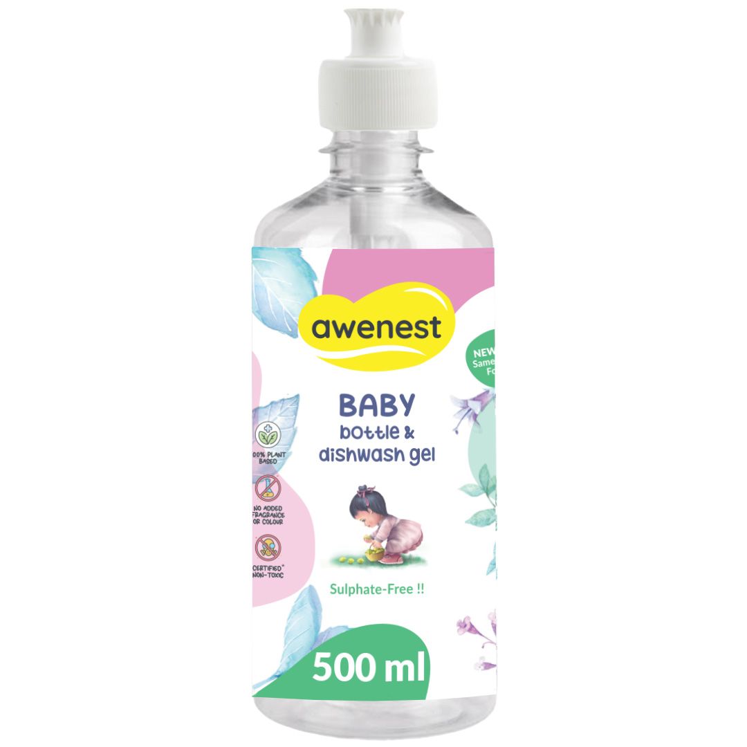 Baby Bottle Cleaner and Dishwashing Liquid - 100% Plant based No-Toxin Awenest-web