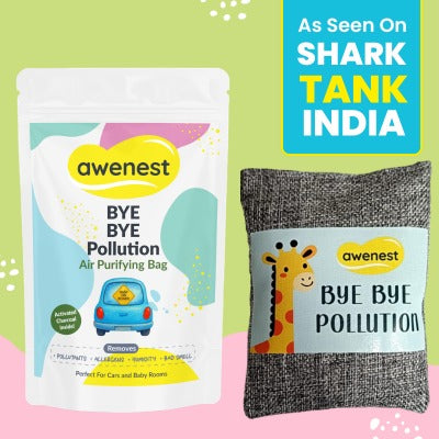 Awenest Bye Bye Pollution Air Purifying Bag for Cars and Baby Rooms, Activated Charcoal, Removes Pollutants and Bad Smell