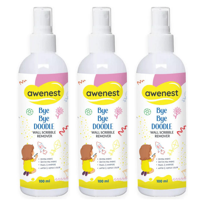 Bye Bye Doodle - Wall Scribble Remover, works on crayon, pen, sketch pen marks awenest