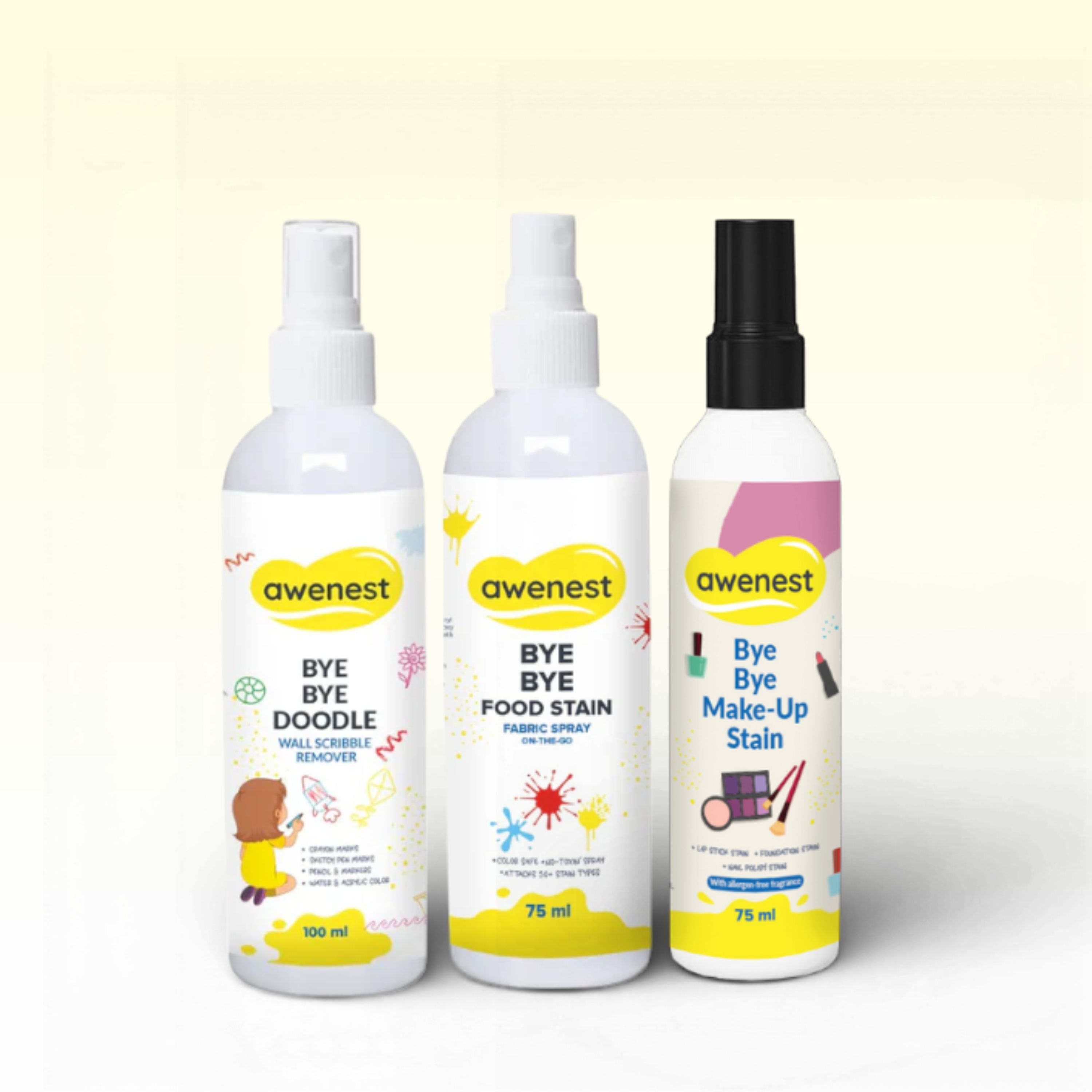 Combo of Food Stain Remover, Doodle Remover & Make up Stain Remover awenest