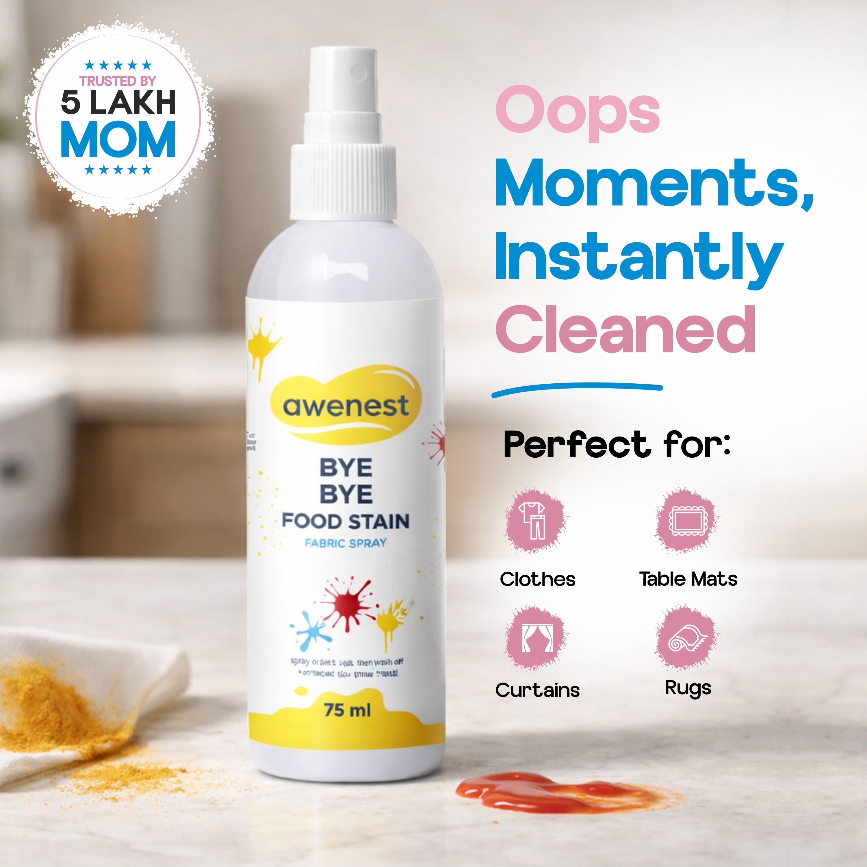 Combo of Food Stain Remover, Doodle Remover & Make up Stain Remover