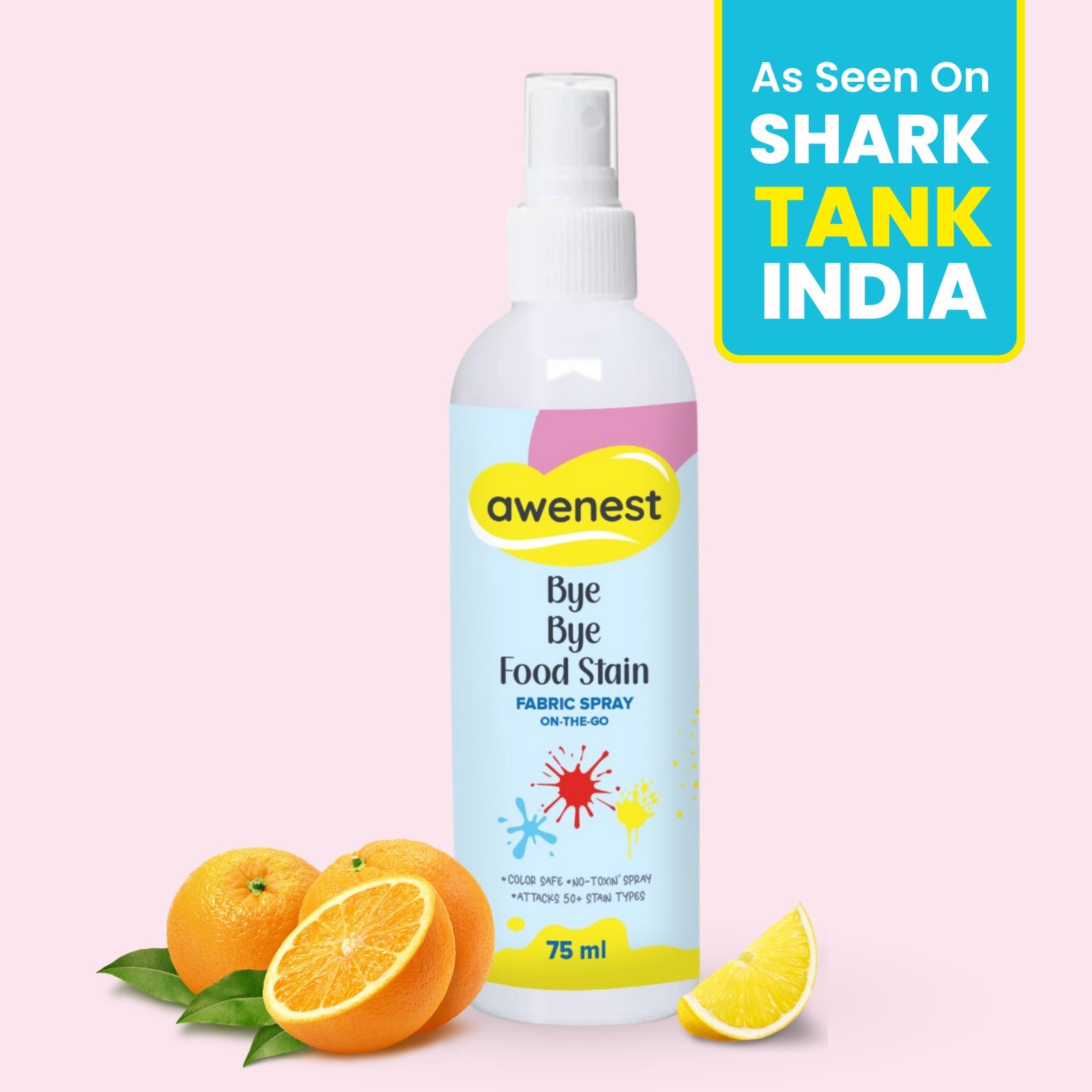 Instant Food Stain Remover Fabric Spray - awenest Bye Bye Food Stain, works on 50+ Food and Blood Stains on-the-go for combos