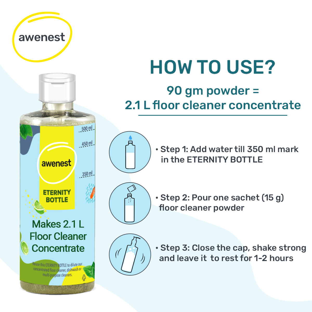 awenest No-toxin powder to liquid disinfectant lavender floor cleaner
