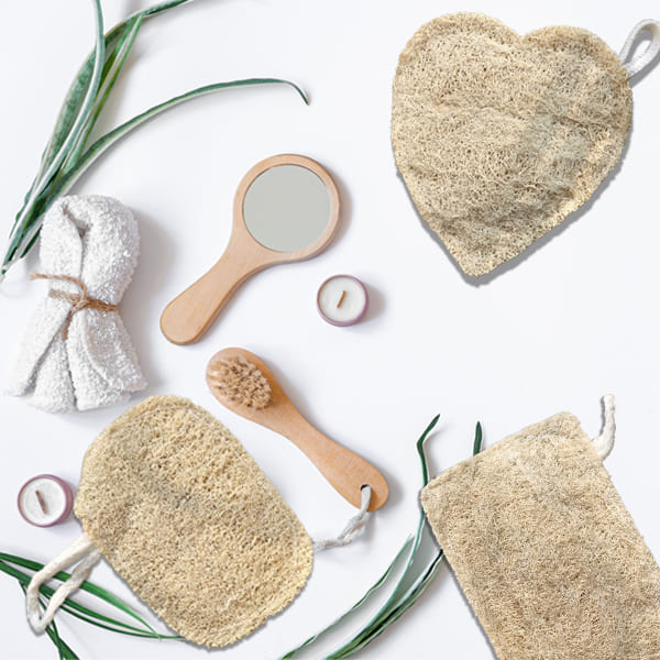 Natural sun dried loofah luffa