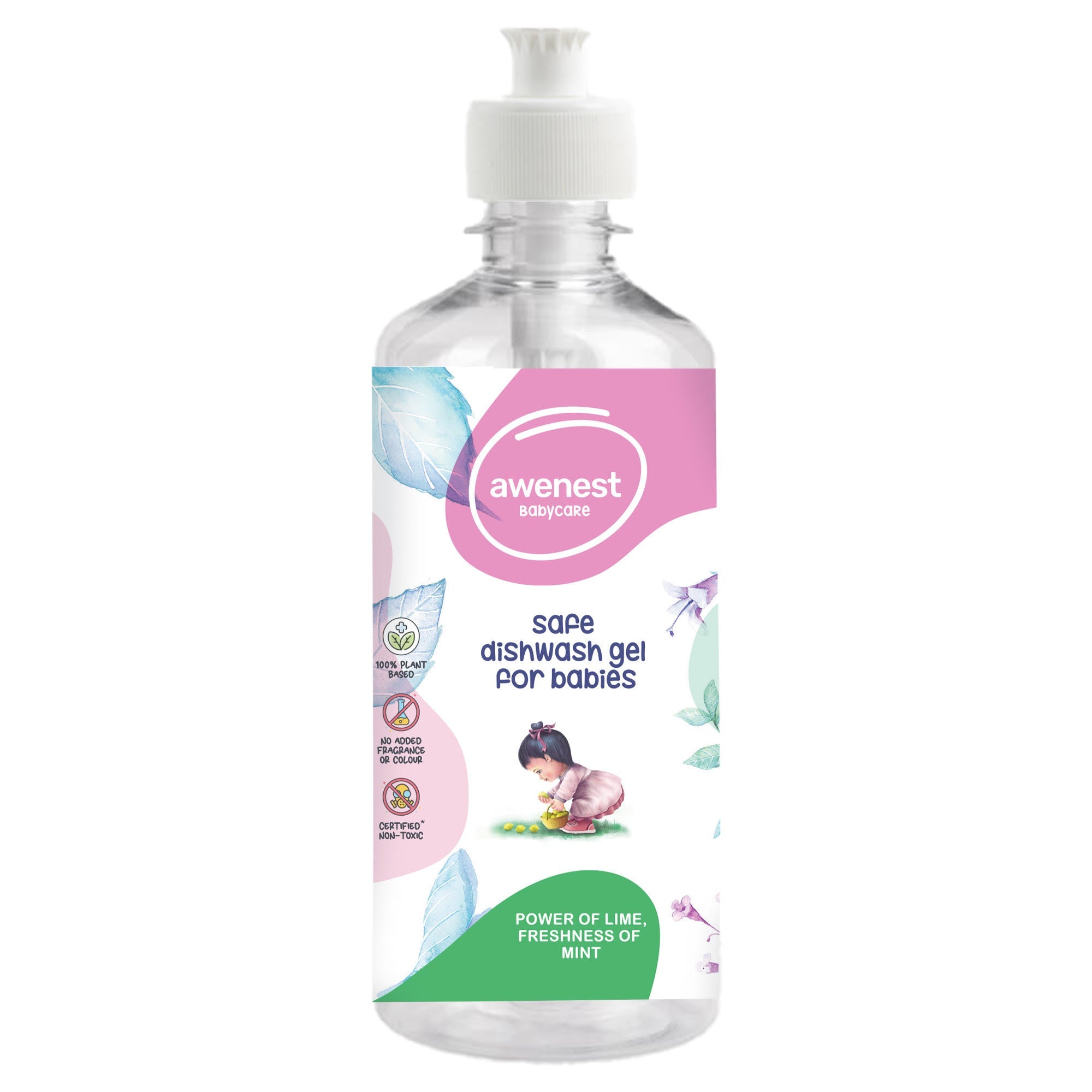 Baby Bottle Cleaner and Dishwashing Liquid - 100% Plant based No-Toxin Awenest-web