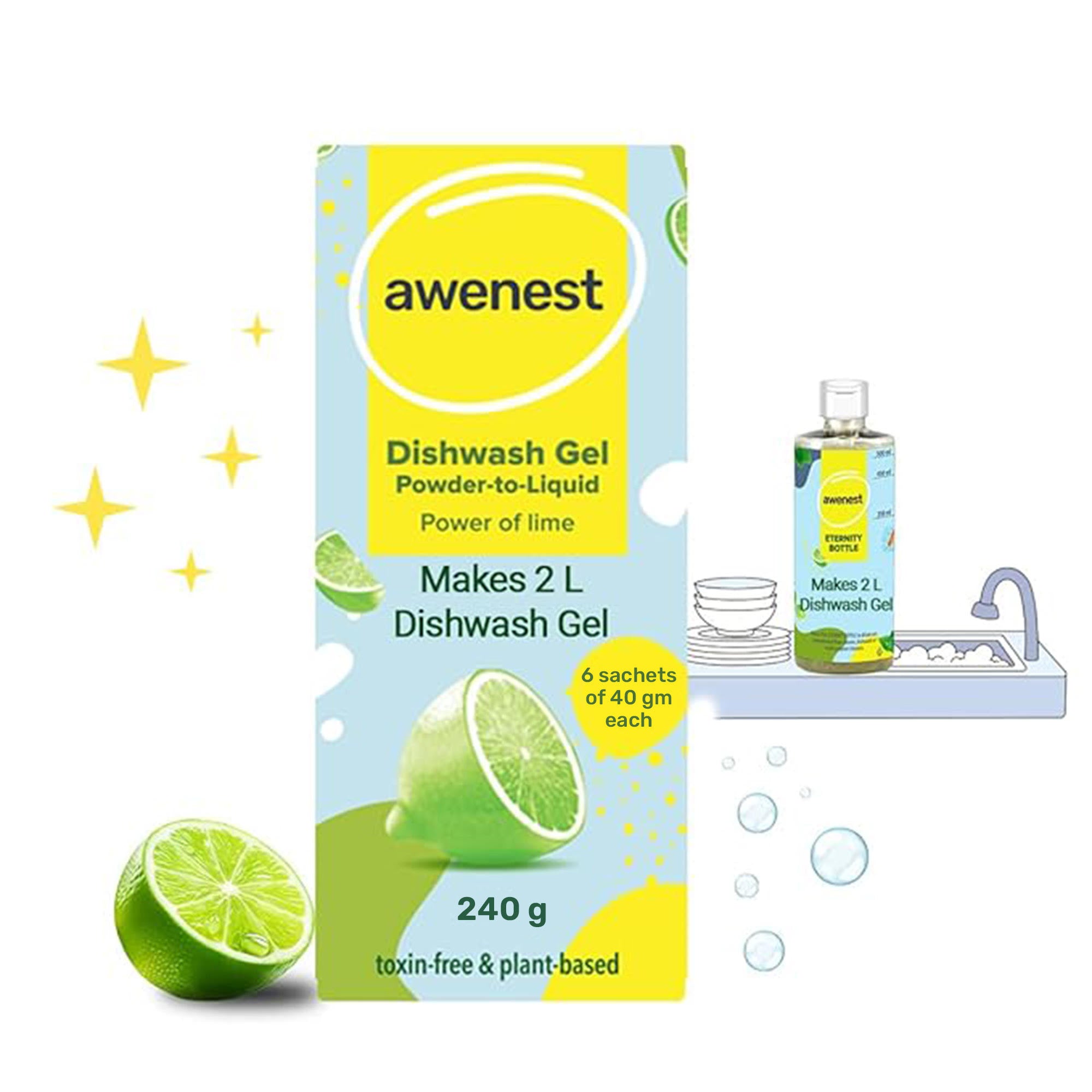 Concentrated Powder to Liquid Dishwash