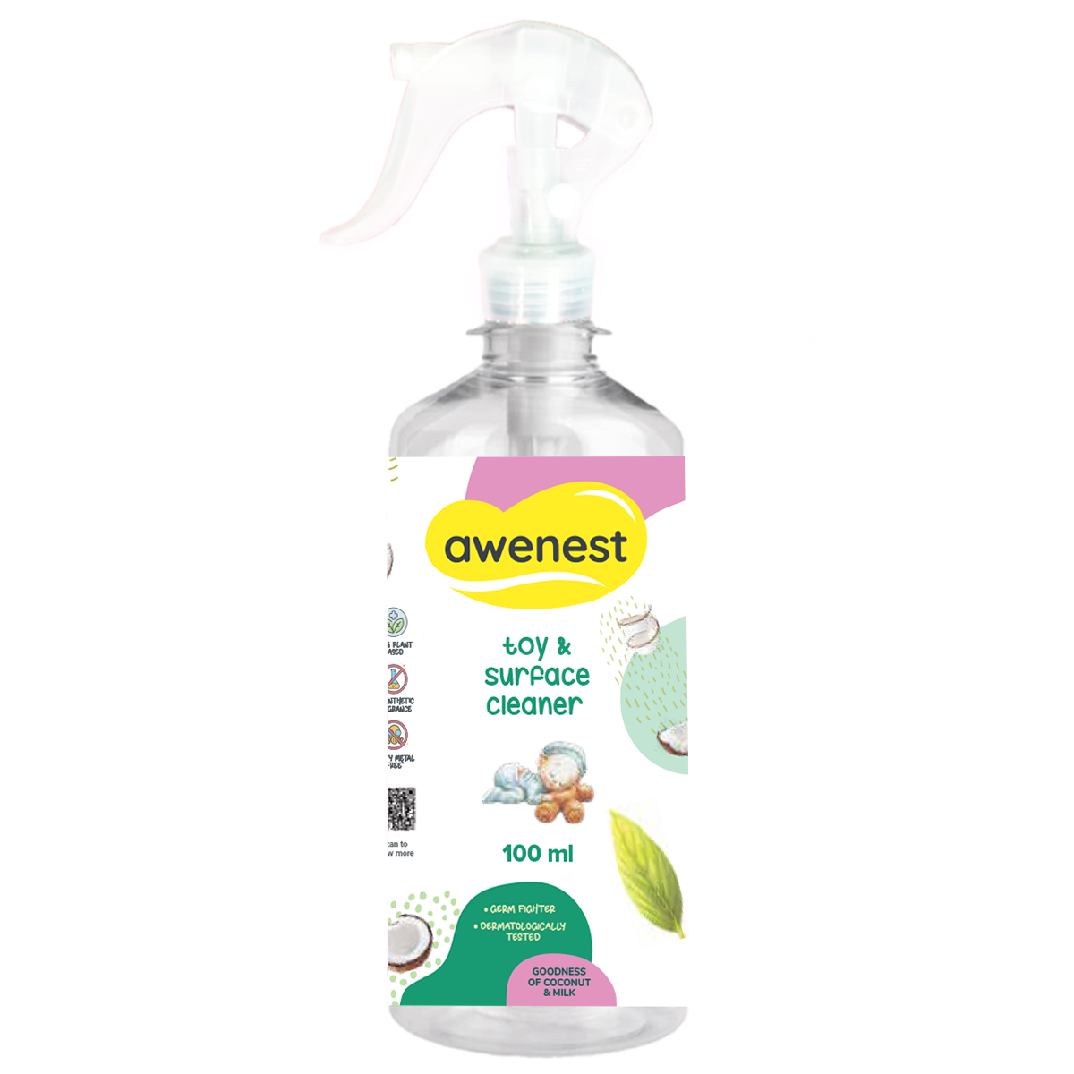 Non Toxic Baby Toy Cleaner Spray - 100% Plant Based