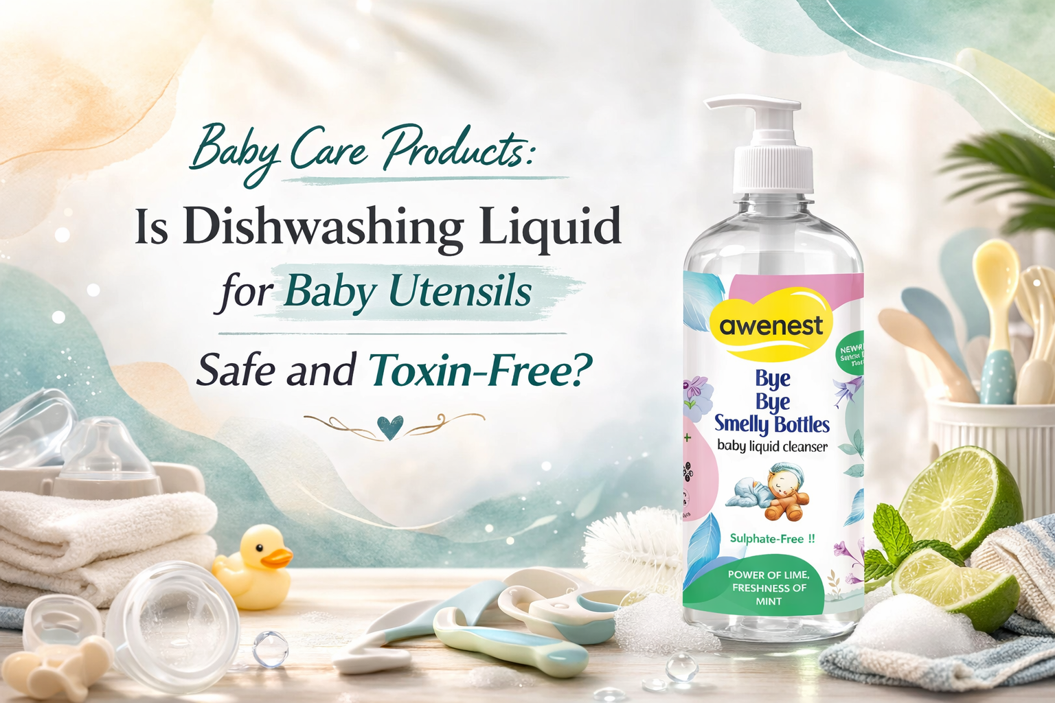 Baby Care Products Is Dishwashing Liquid for Baby Utensils Safe and Toxin-Free