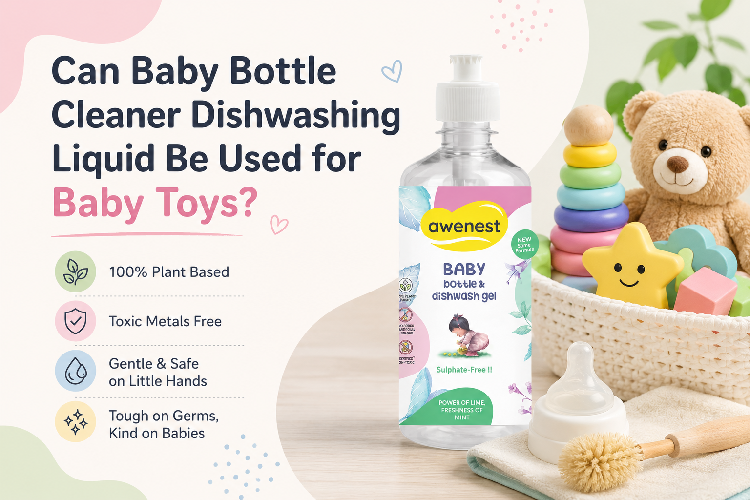 Can Baby Bottle Cleaner Dishwashing Liquid Be Used for Baby Toys