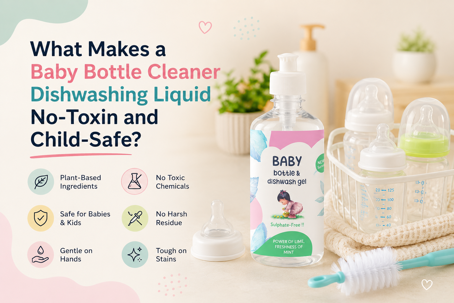 What Makes a Baby Bottle Cleaner Dishwashing Liquid No-Toxin and Child-Safe