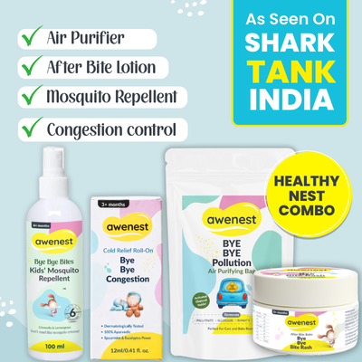Healthy Nest Combo - Bye Bye Pollution + Congestion + Mosquito Repellent + Rash Relief