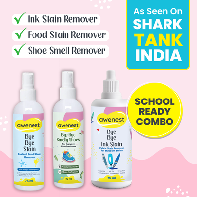 School Ready Combo - Bye Bye Stain + Bye Bye Smelly Shoes + Bye Bye Ink Stain