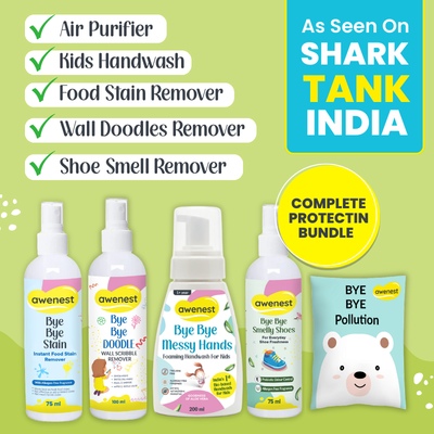Complete Protection Bundle - Bye Bye Stain + Bye Bye Doodle + Bye Bye Pollution + Bye Bye Messy Hands + Bye Bye Smelly Shoes