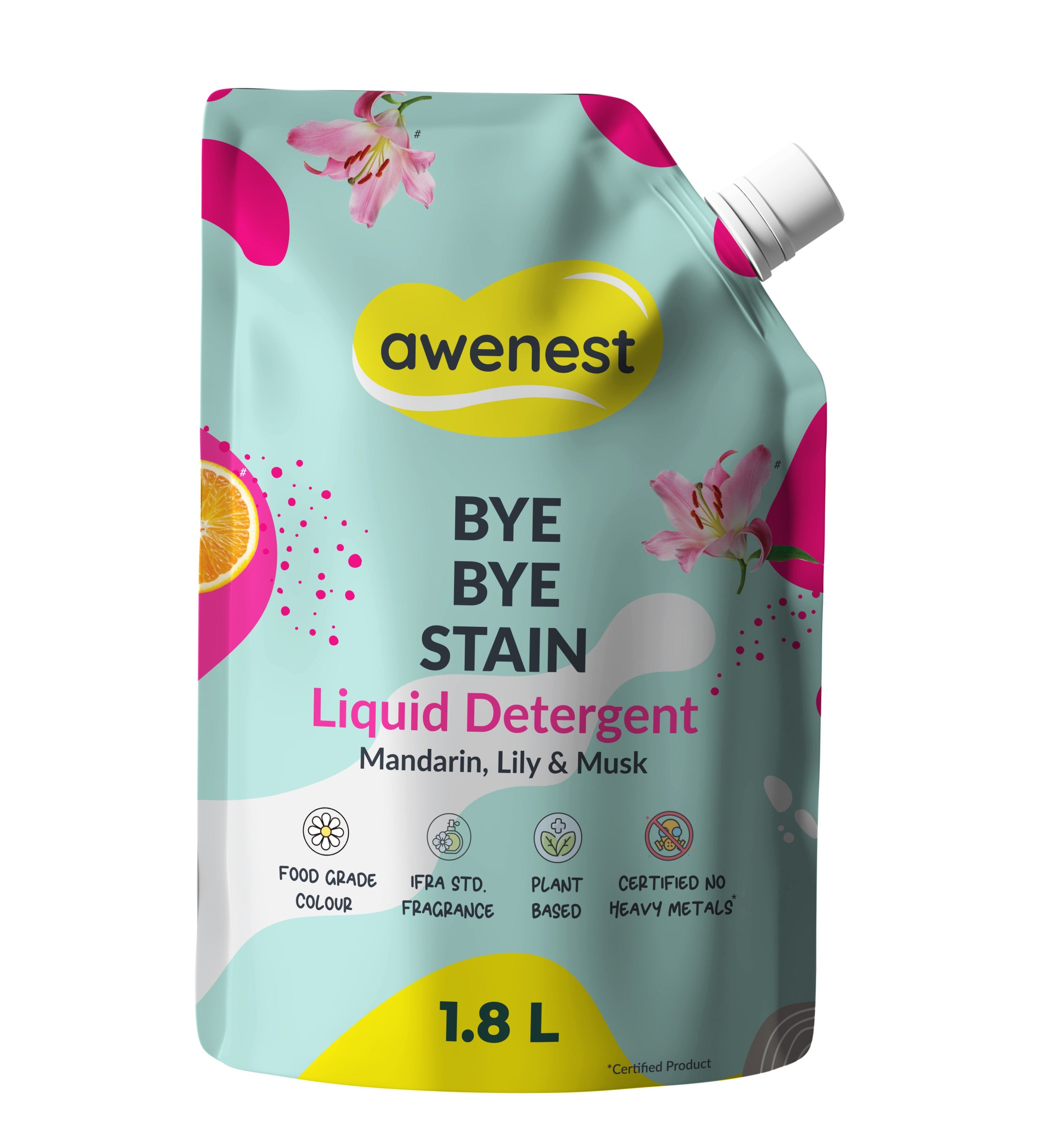Laundry Liquid Detergent | Biomatic+ Natural, Plant-based | Top and Front Load | Organic, Herbal | Removes Tough Stains | Long Lasting Fragrance