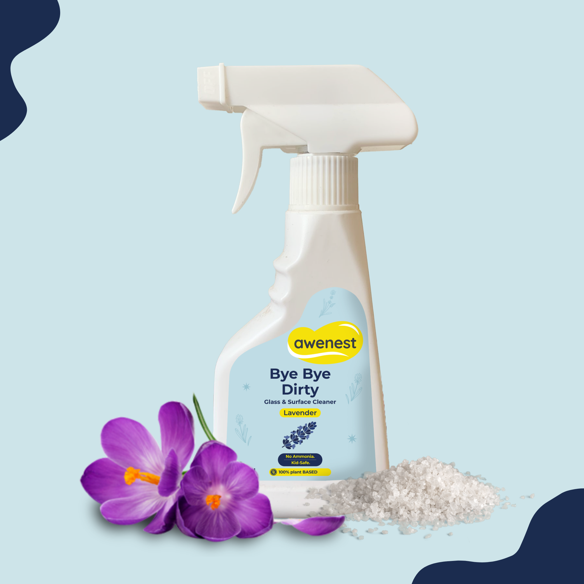 Bye Bye Dirty — Ammonia-Free Glass & Surface Cleaner | Lavender