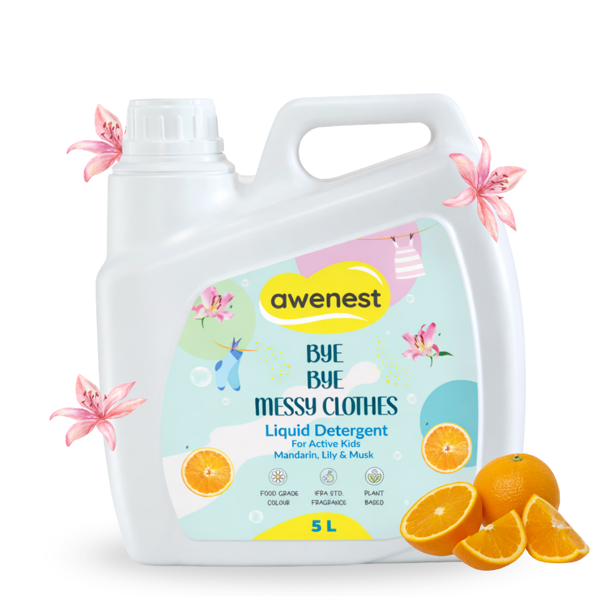 Laundry Liquid Detergent | Biomatic+ Natural, Plant-based | Top and Front Load | Organic, Herbal | Removes Tough Stains | Long Lasting Fragrance