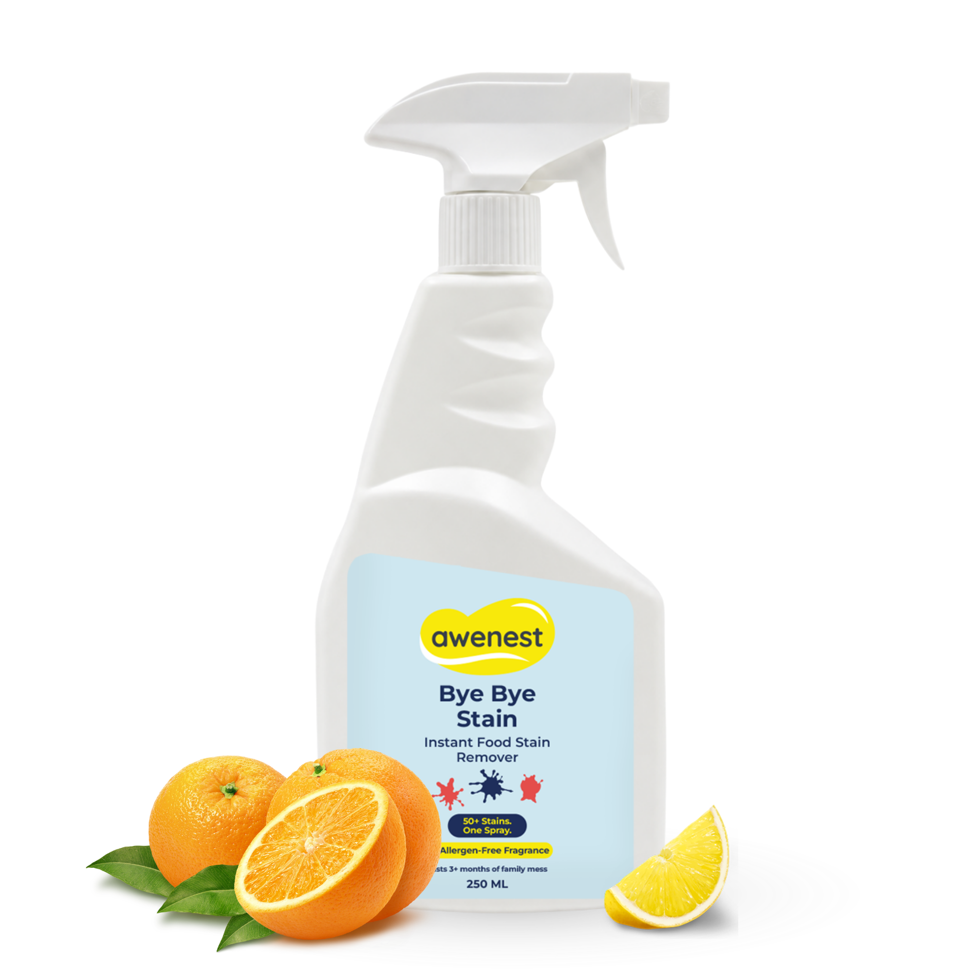 Bye Bye Stain 250 ml - Instant Stain Remover Fabric Spray for 50+ Food Stains
