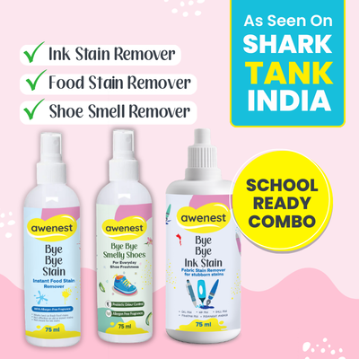 School Ready Combo - Bye Bye Stain + Bye Bye Smelly Shoes + Bye Bye Ink Stain